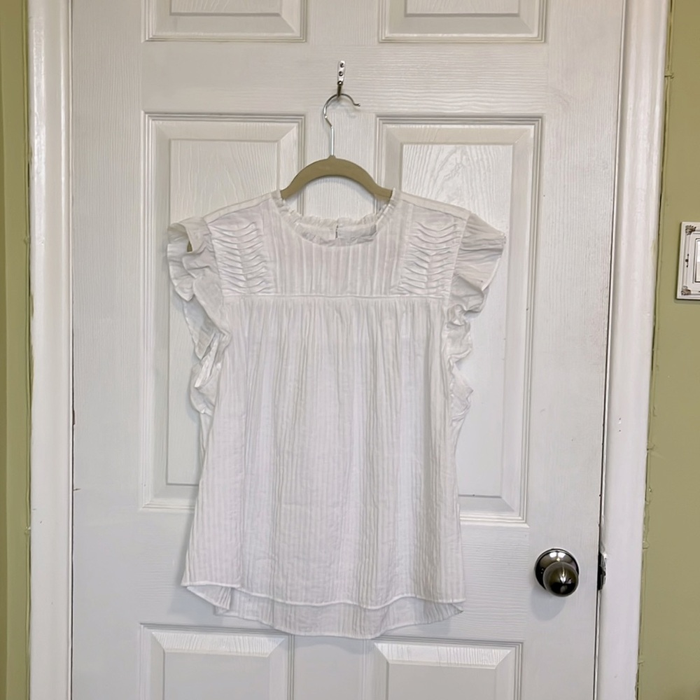 Club Monaco ruffle top blouse